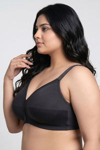 Zivame True Curv Cotton Laminated Non Wired Full Coverage Minimiser Bra - Forged Iron — thumbnail 4